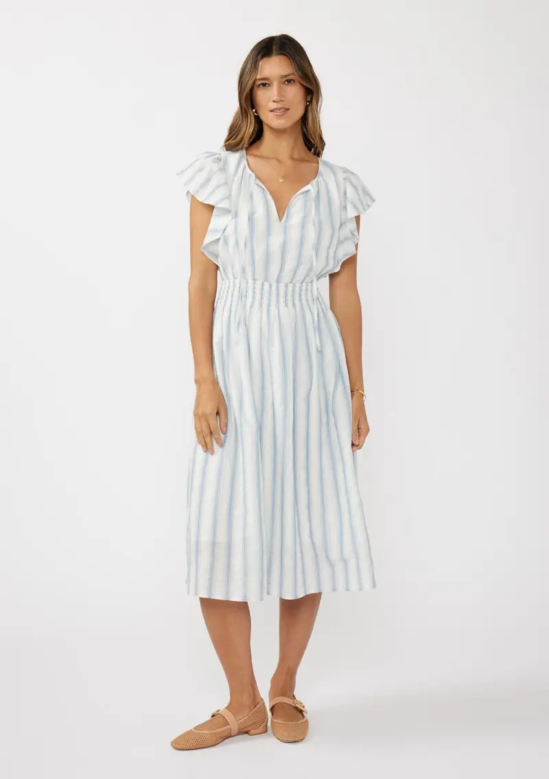 Georgia Striped Midi Dress