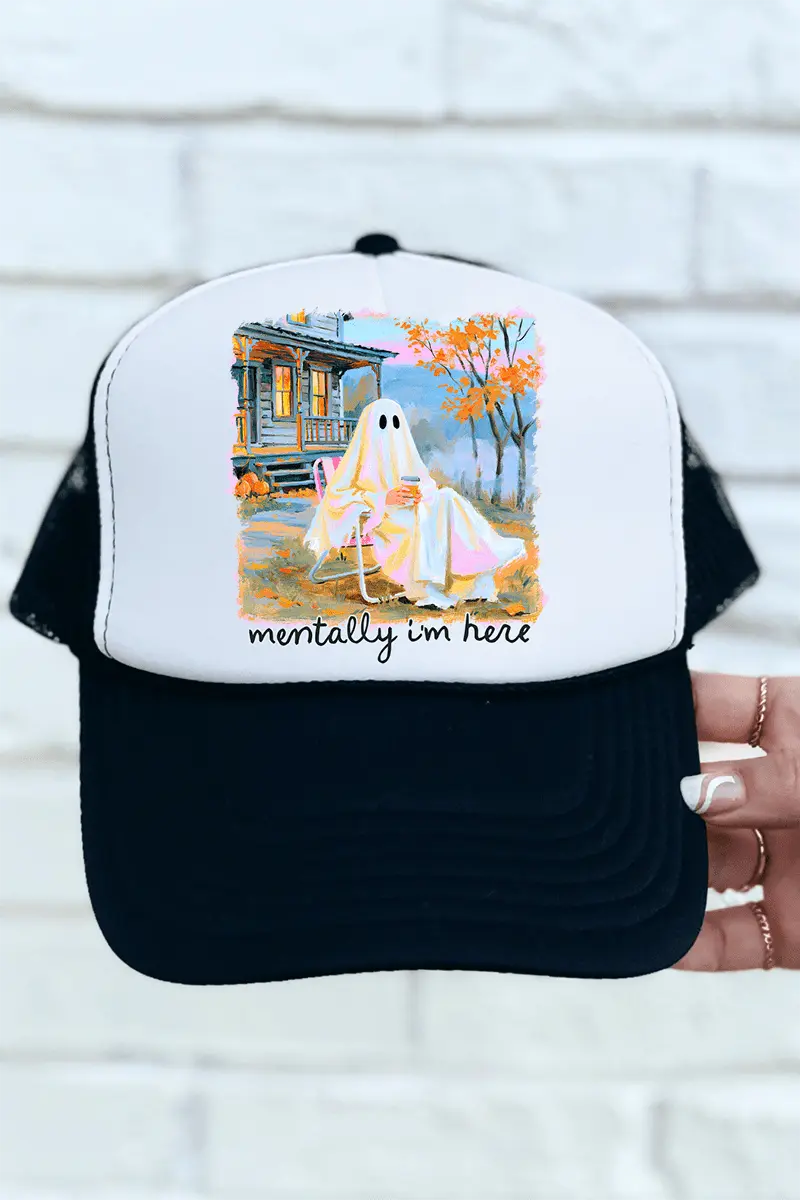 Ghost Mentally I'm Here Otto Foam Front Trucker Hat