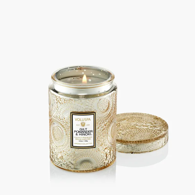 Gilt Pomander & Hinoki Small Jar Candle