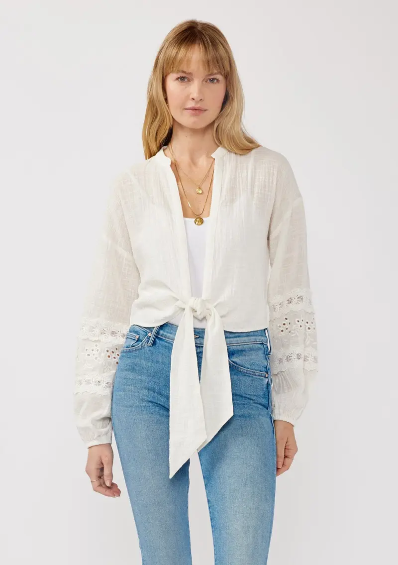 Gina Tie Front Blouse
