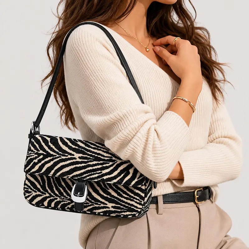 Gloria - Zebra Shoulder Bag
