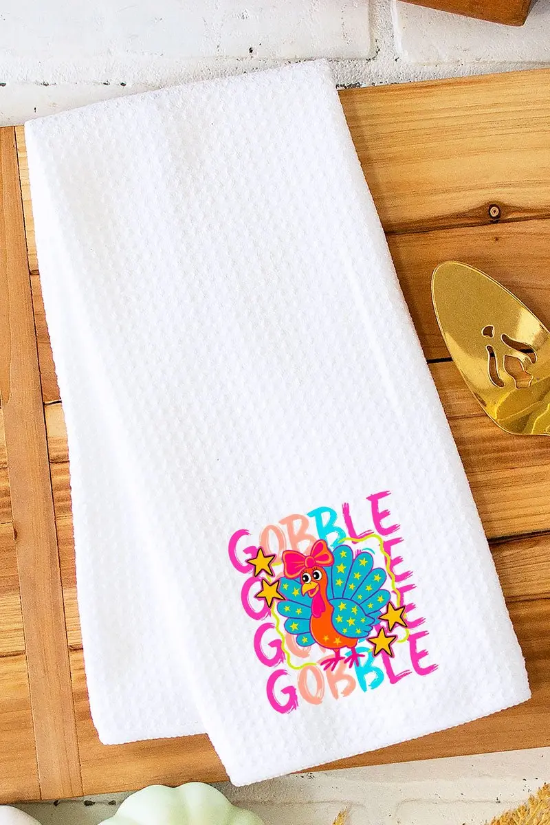 Gobble Doodle Turkey Waffle Kitchen Towel