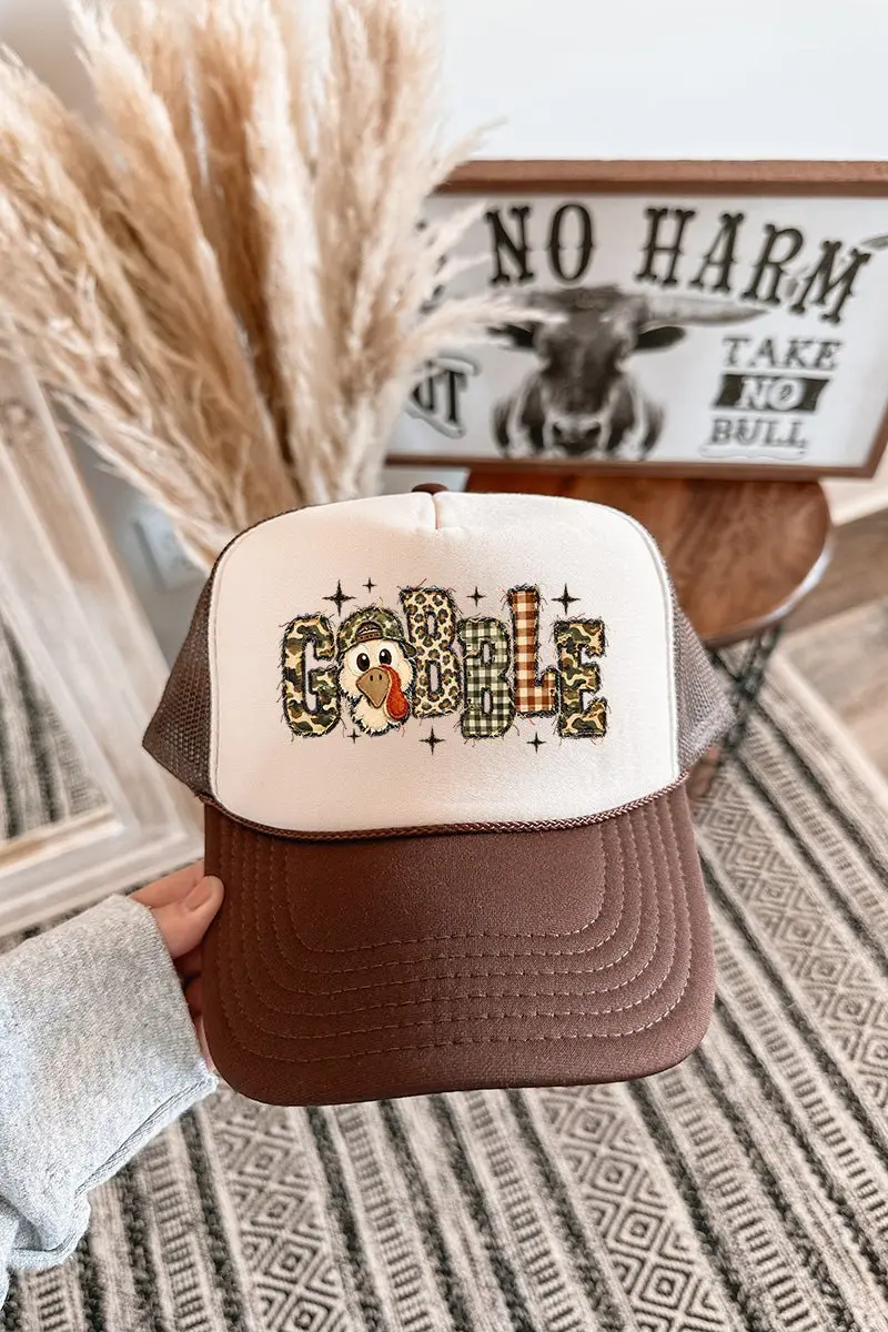 Gobble In Camo Otto Foam Front Trucker Hat