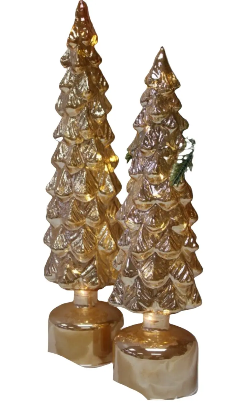 Gold Spinning Glass Tree by Trade Medium