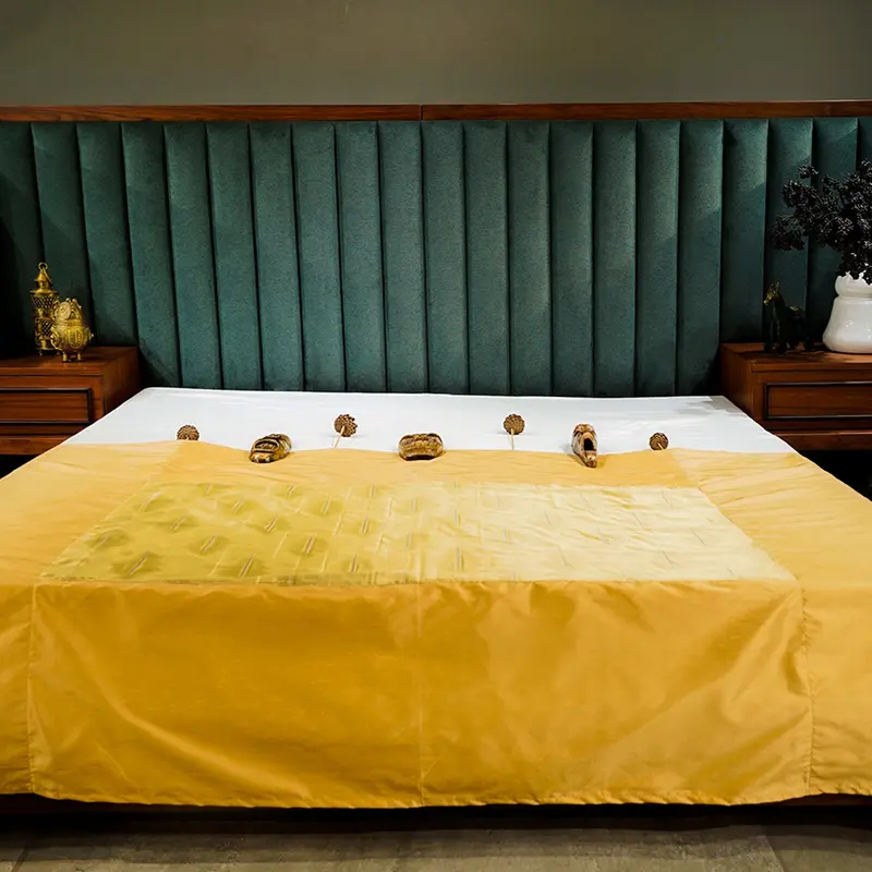 Golden Throw Bed Throw