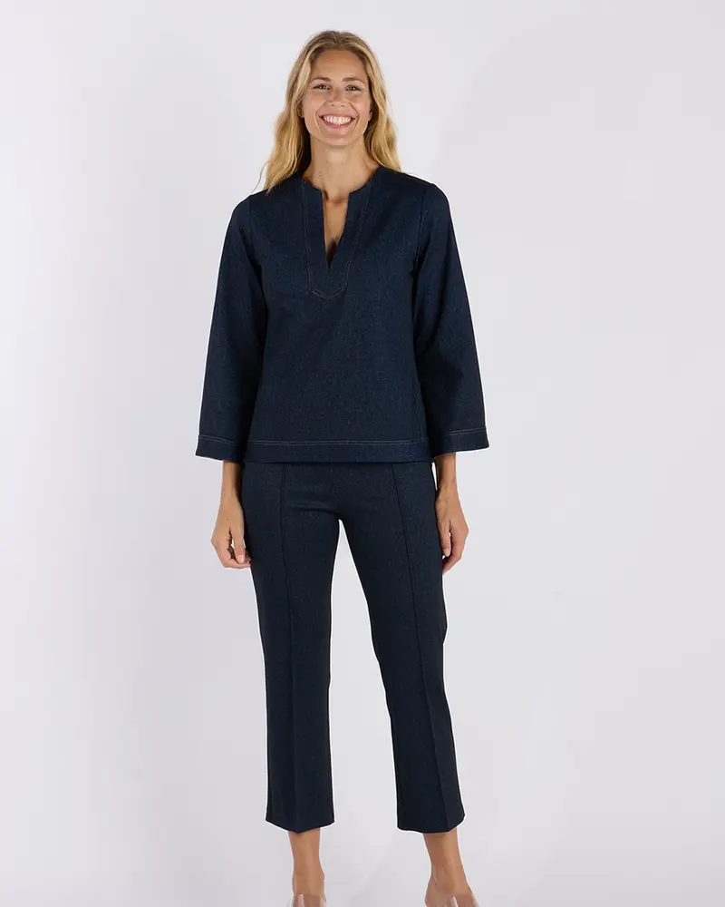 Gracie Denim Pant in Navy