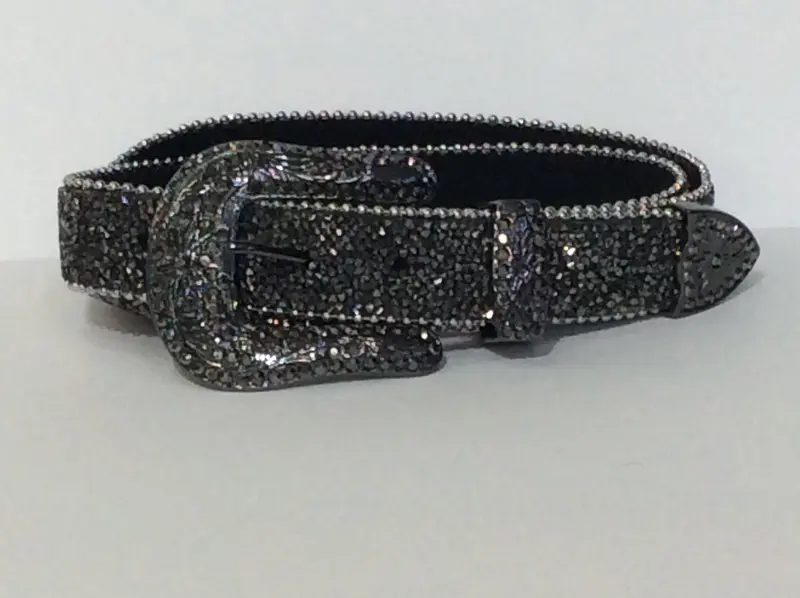 Graphite Stone Bling Belt