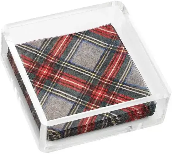 Gray Tartan Napkin Set by MudPie
