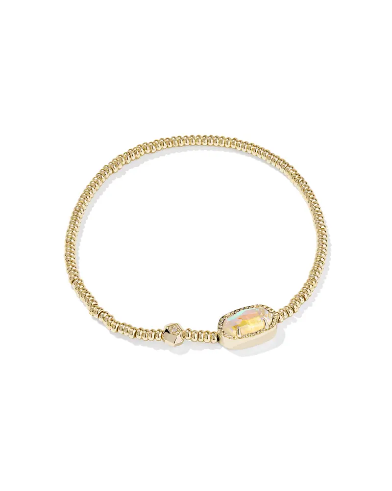 Grayson Gold Stretch Bracelet in Dichroic Glass