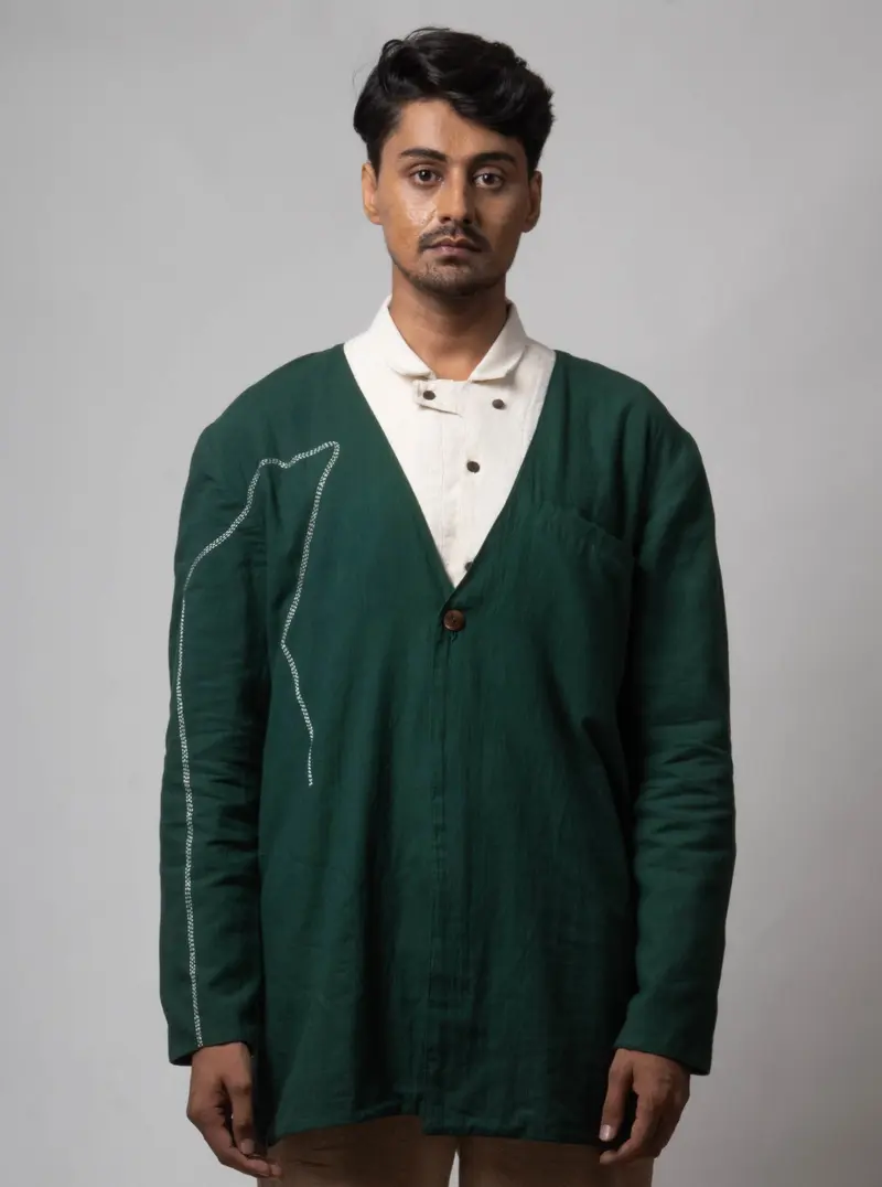 Green Embroidered Jacket