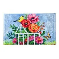 Greenhouse Bird Embossed Door Mat