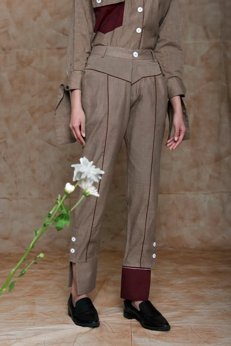 Grey Cuff Pants