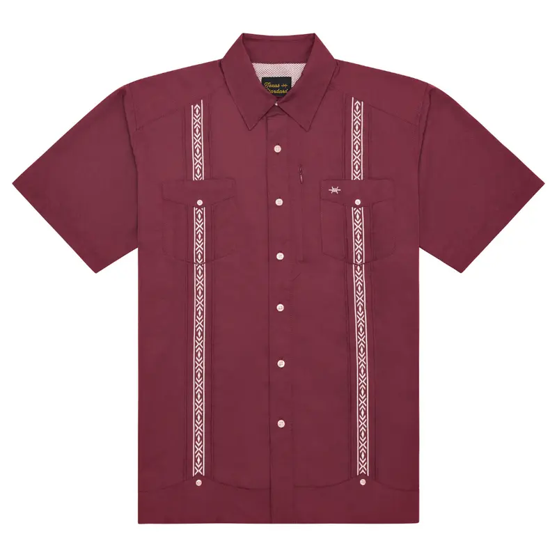 Guayabera Libre in Maroon