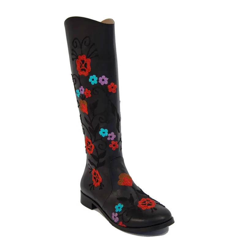 Gypsy Tall Embroidered Leather 3