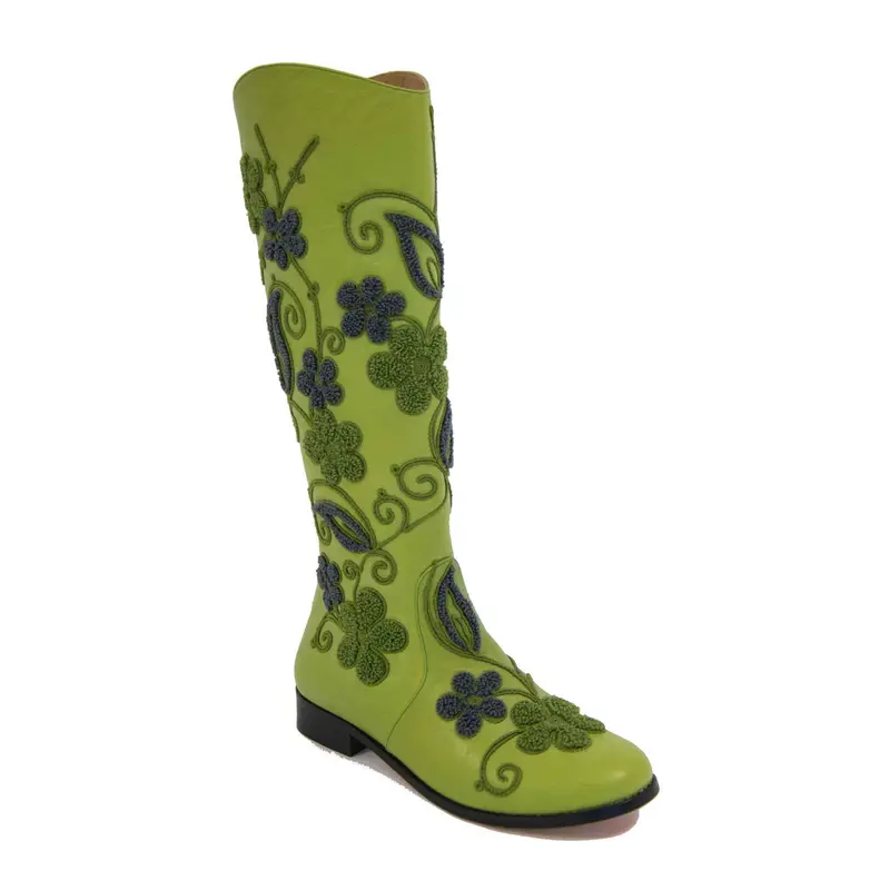 Gypsy Tall Embroidered Leather 4