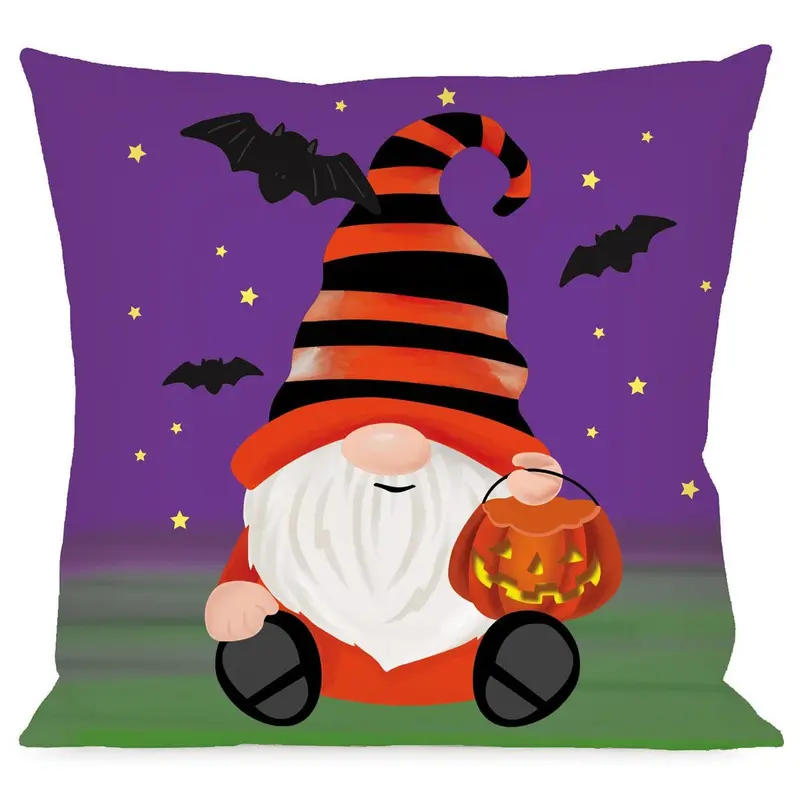 Halloween Gnome Interchangeable Pillow Cover by Evergreen