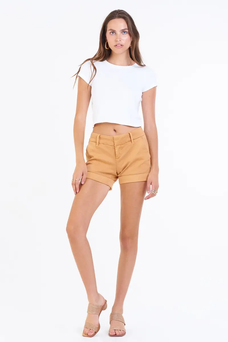 Hampton Mid Rise Shorts Sunflower