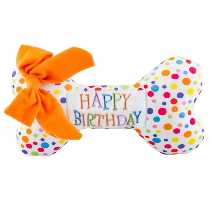 Happy Birthday Bones Dog Toy