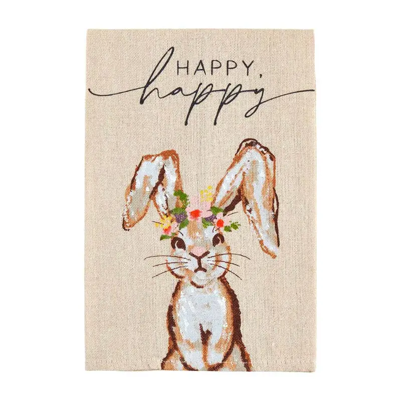 Happy Painted Spring Towels by Mudpie
