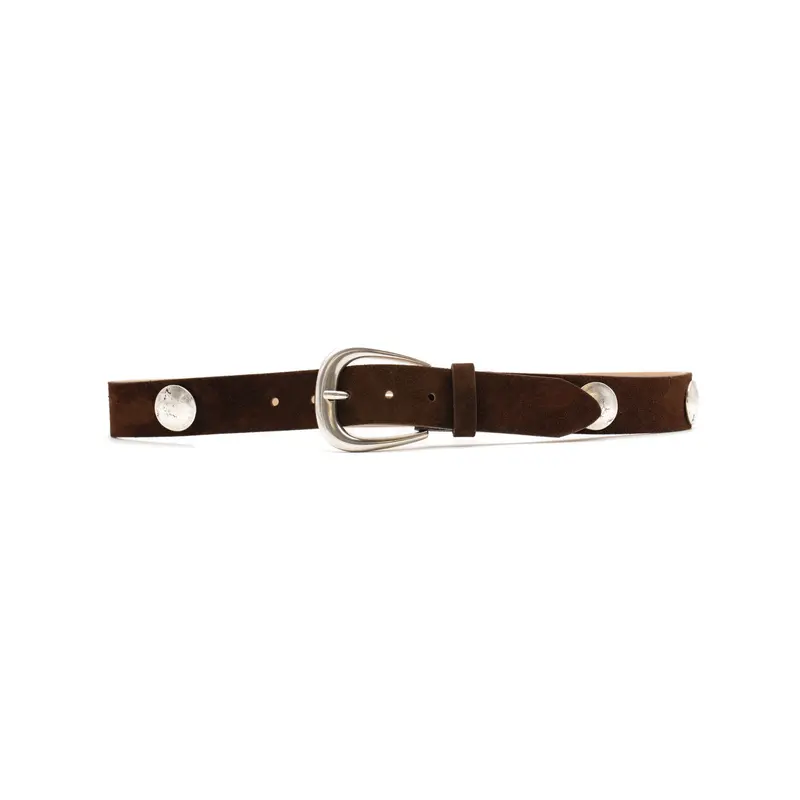 Harriet Belt in Chocolate Suede