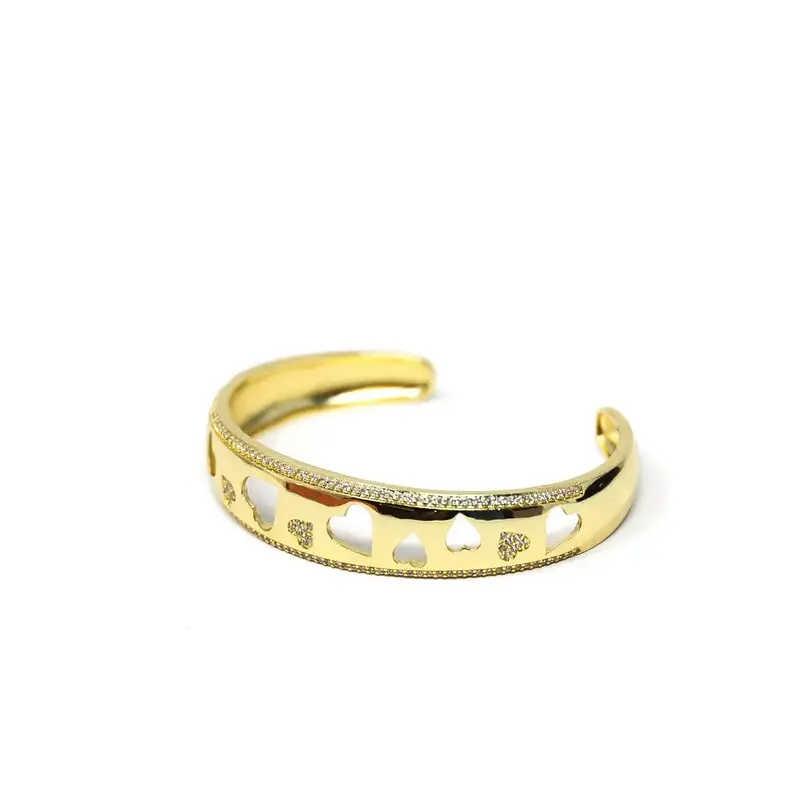 Heart Cut out Bangle Bracelet