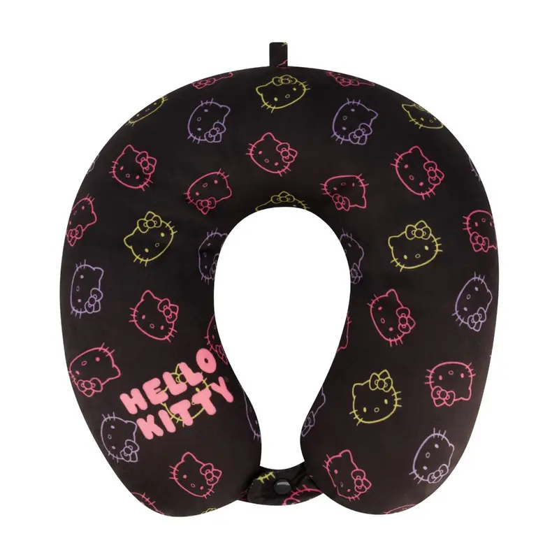 Hello Kitty Face Outline Memory Neck Pillow