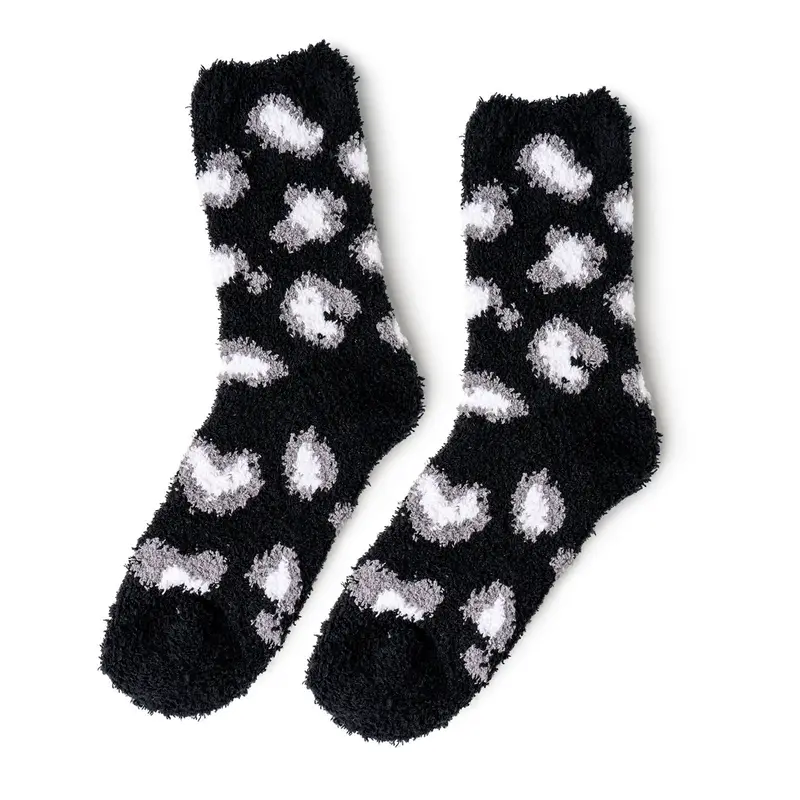 Hello Mello Cat Nap Lounge Socks Black