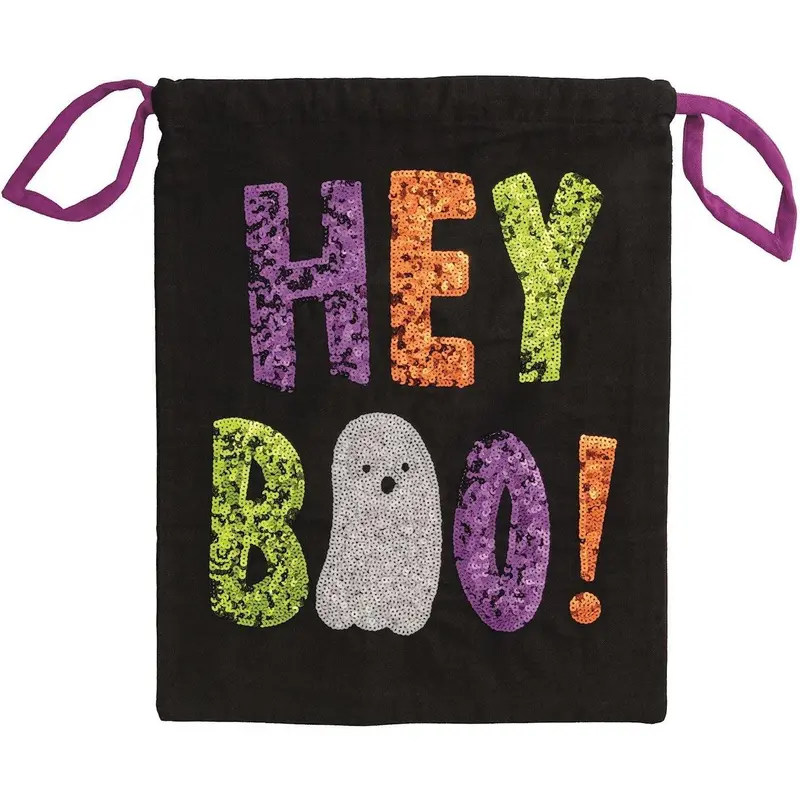 Hey Boo Sequin Pillowcase Treat Bag