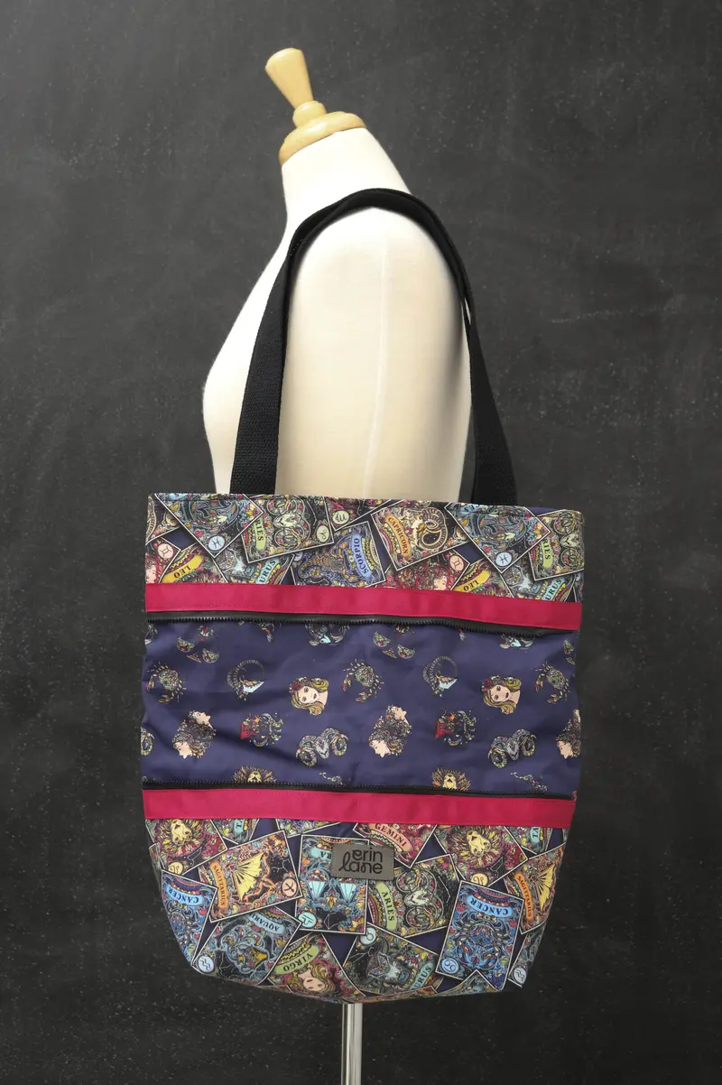 Hidden Potential Expanding Tote Bag in Zodiac Deck