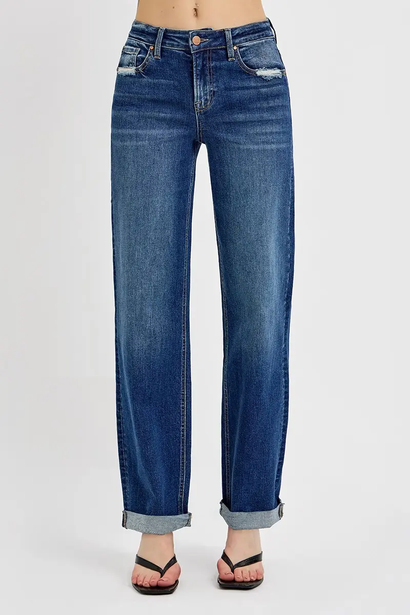 High Rise Wide Baggy Jeans by Risen