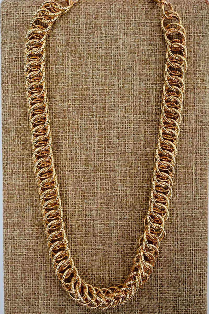 High Society Links Goldtone Necklace