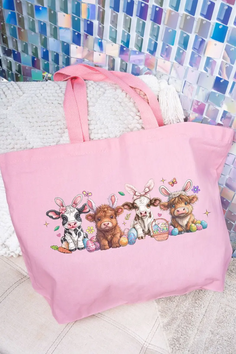 Highland Egg Hunt Canvas Jumbo Tote