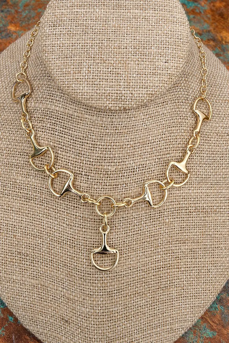 Highline Tack Goldtone Necklace