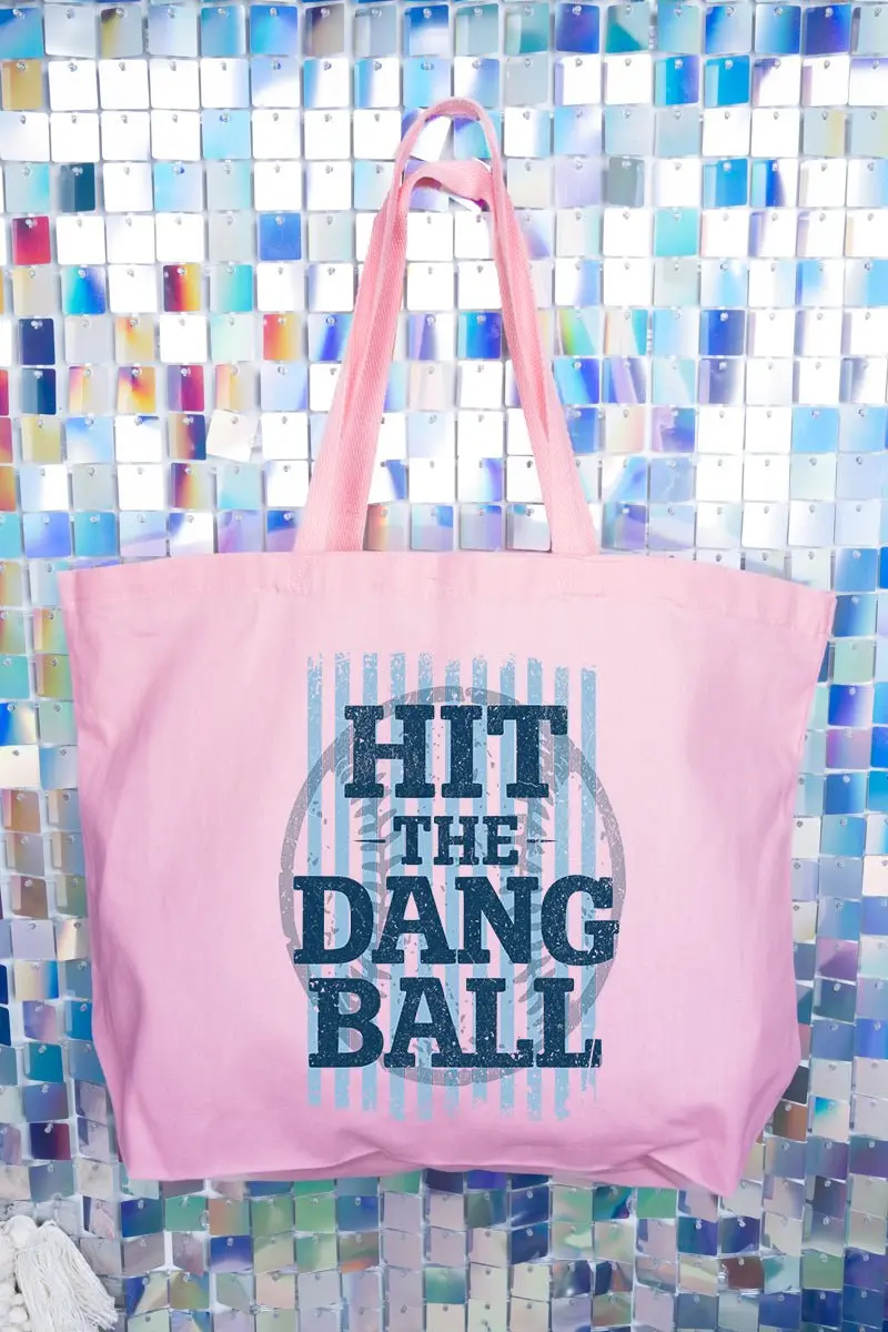 Hit The Dang Ball Canvas Jumbo Tote