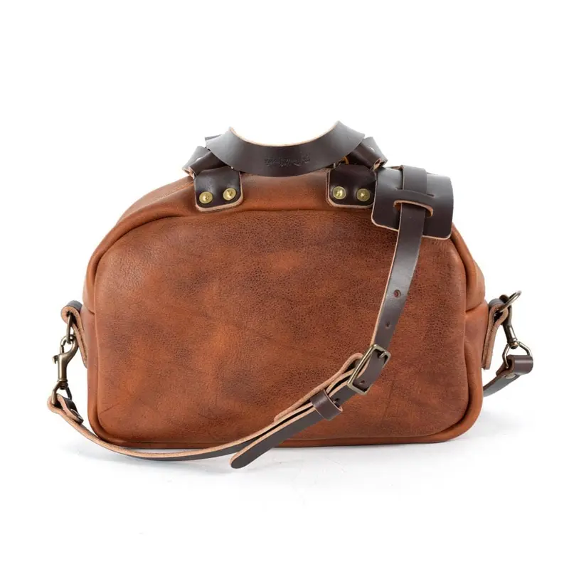 HOFFMAN LEATHER CROSSBODY BAG - SADDLE | MOCHA STRAPS