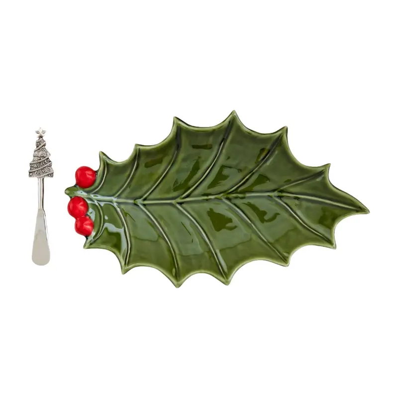 Holly Platter Set by Mudpie