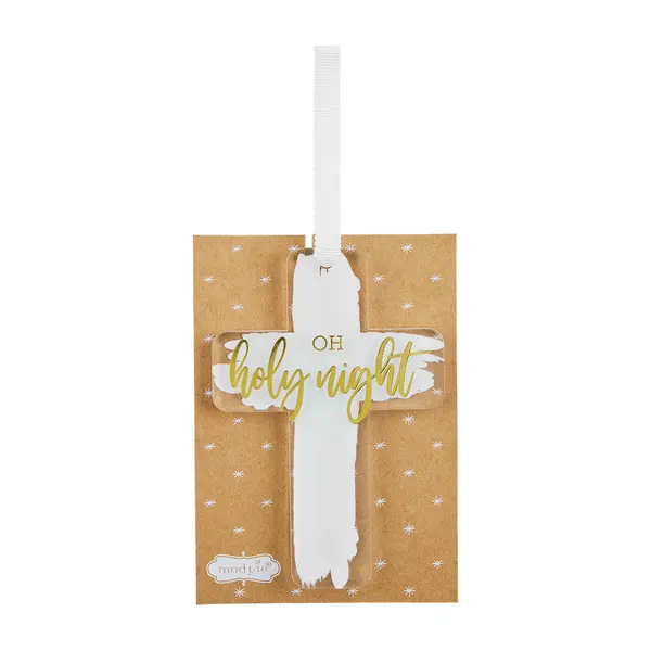 Holy Night Cross Ornament by Mud Pie