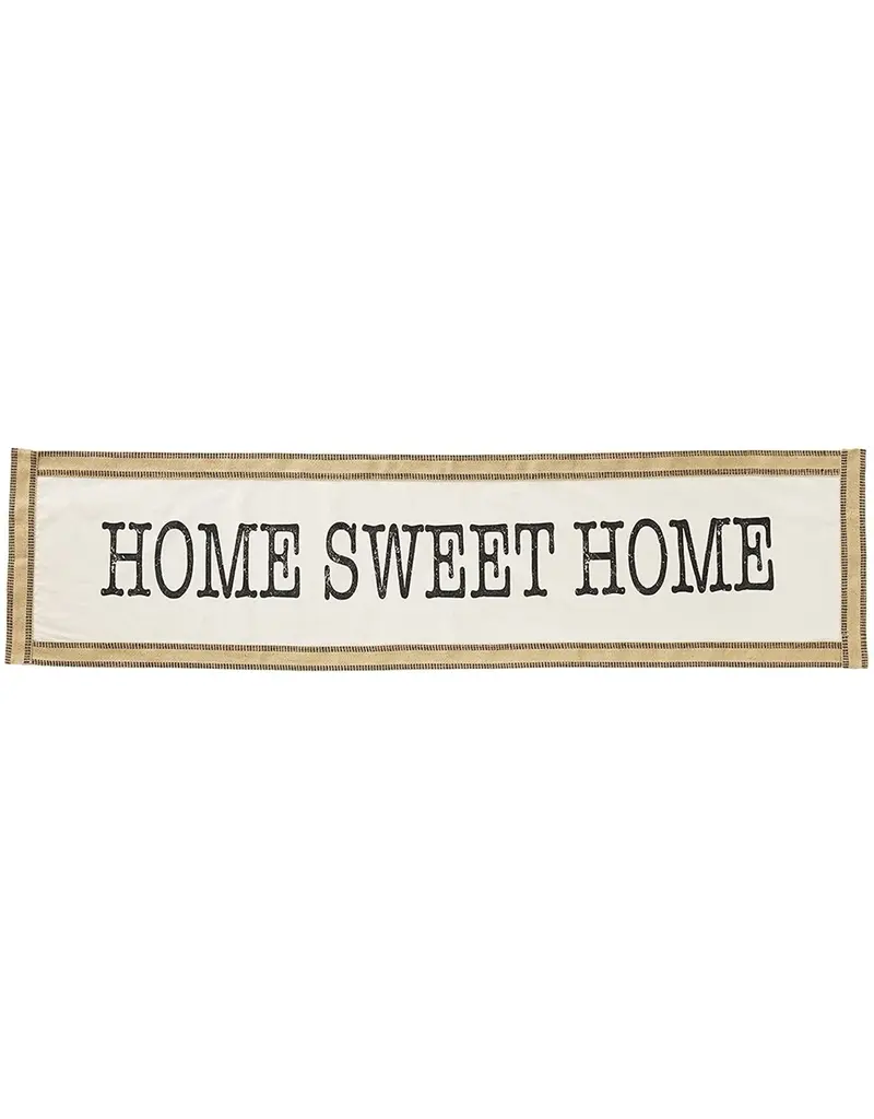 Home Sweet Home Table Runner 18x72" by Mud Pie