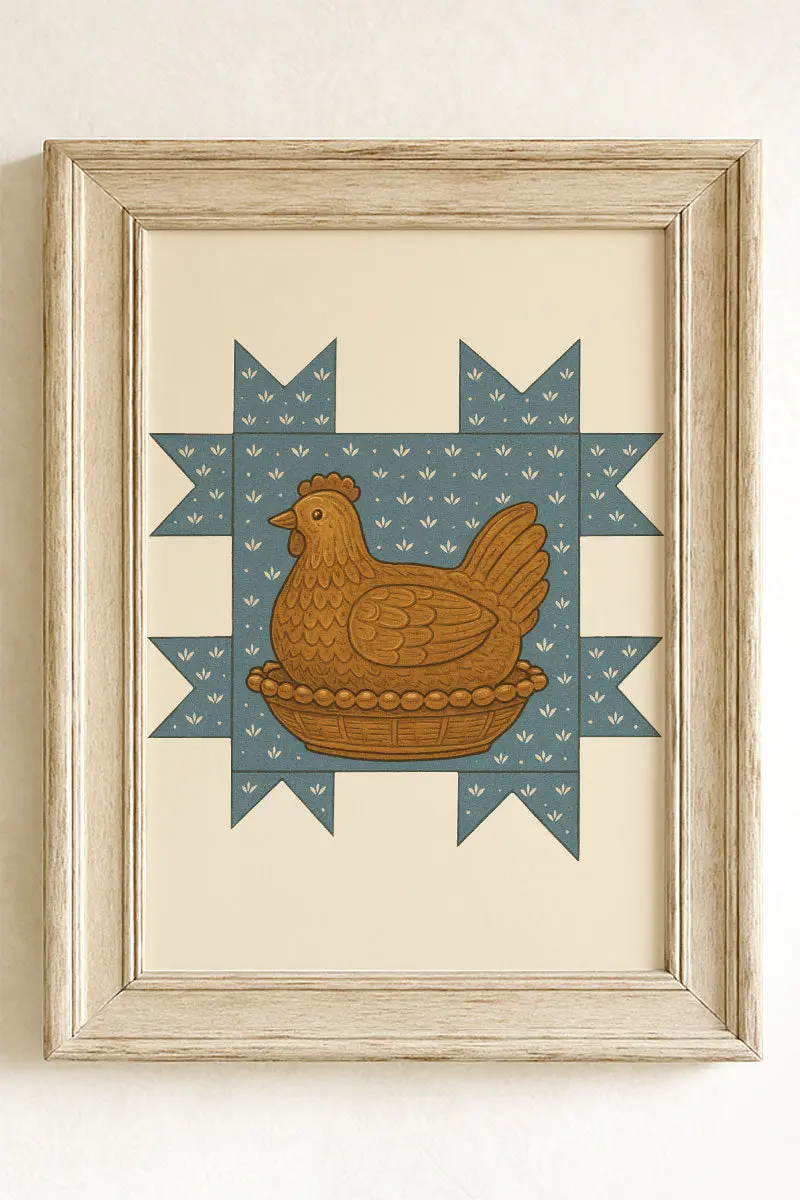 Homestead Hen Ready To Frame Canvas Print
