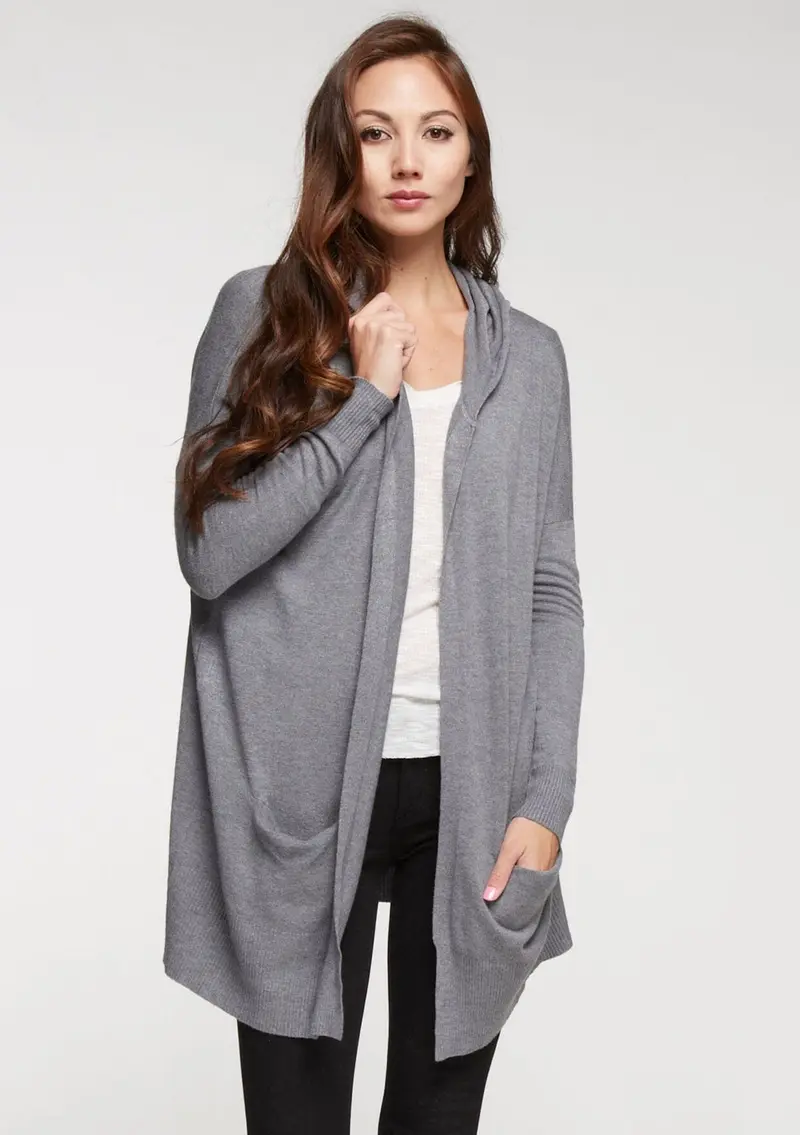 Hooded Two Pocket Cardigan