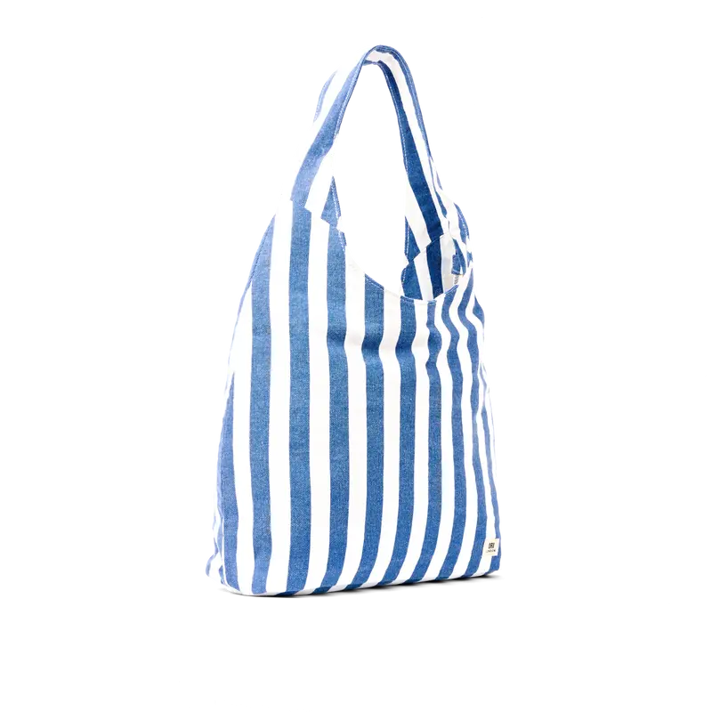 Hoxton Shoulder Bag in Denim Stripe