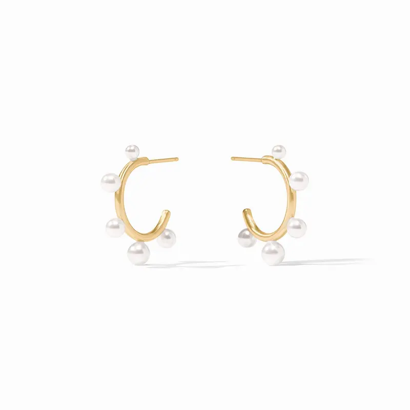 Hydra Stone Hoops in Pearl