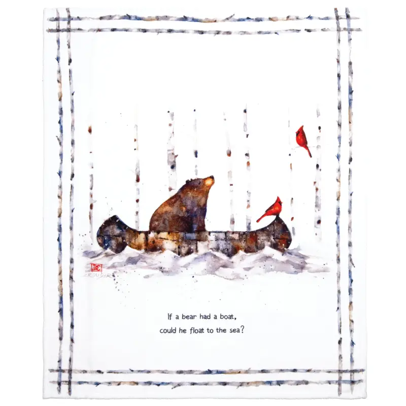 If a Bear Had a Boat Plush Throw