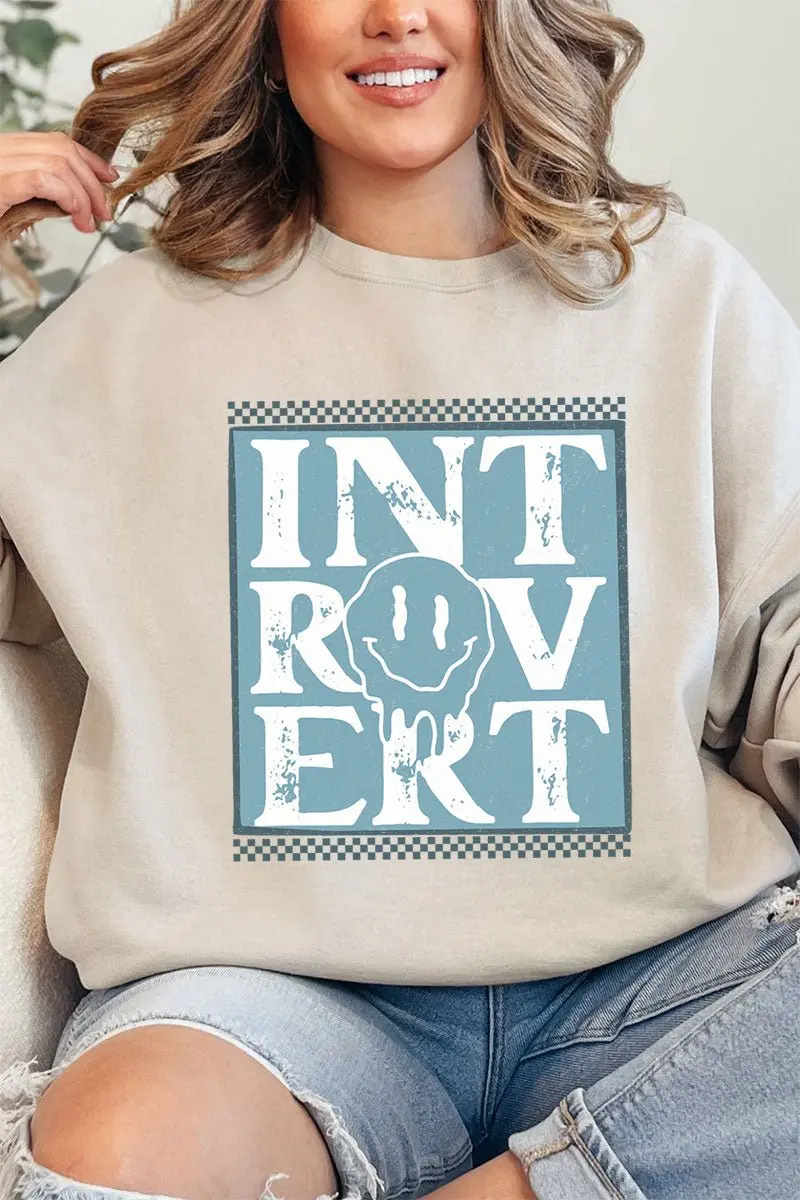 Introvert Checkered Unisex NuBlend Crew Sweatshirt