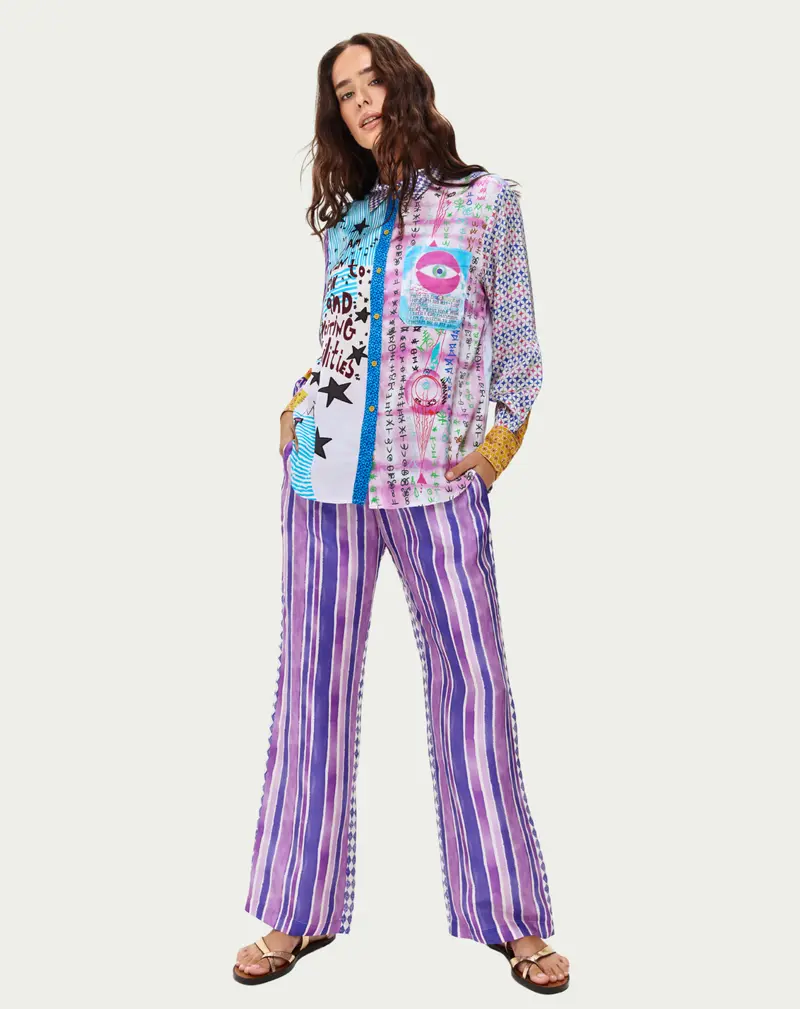 Isabel Runic Whisper Printed Shirt