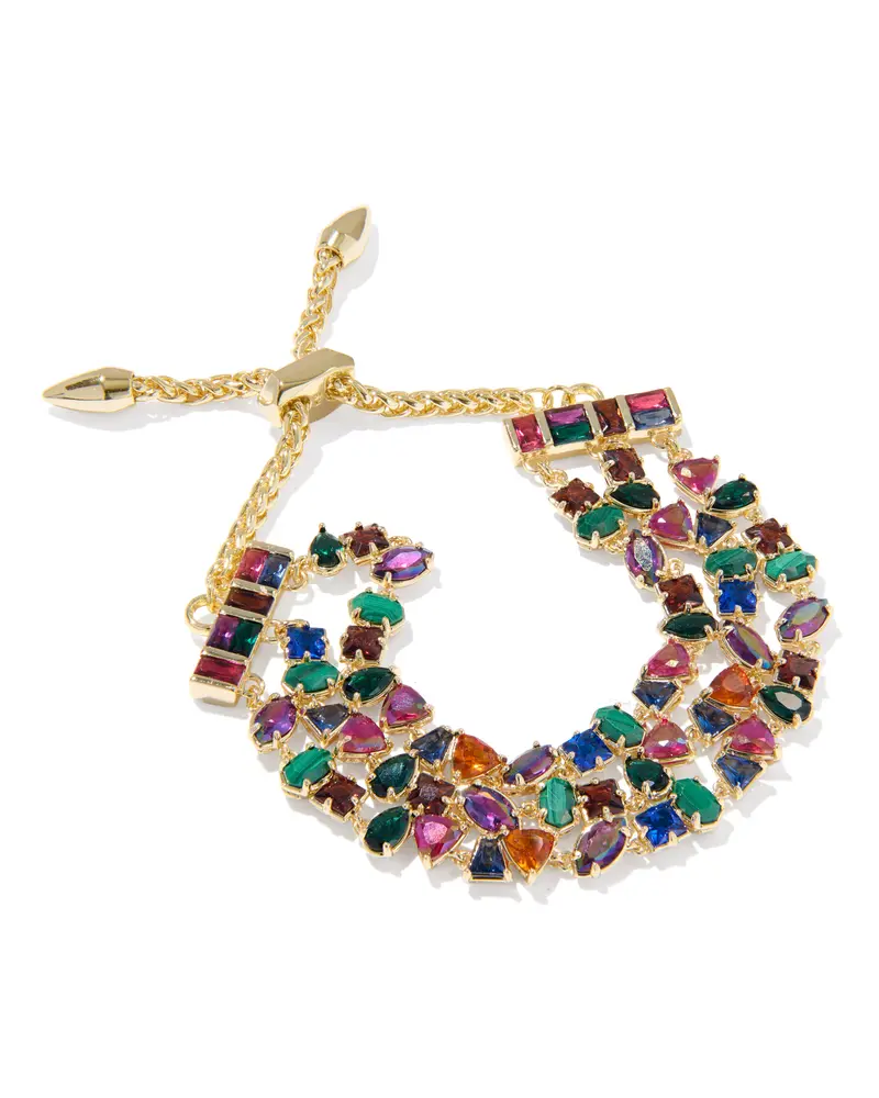 Isabelle Gold Statement Bracelet in Multi Mix