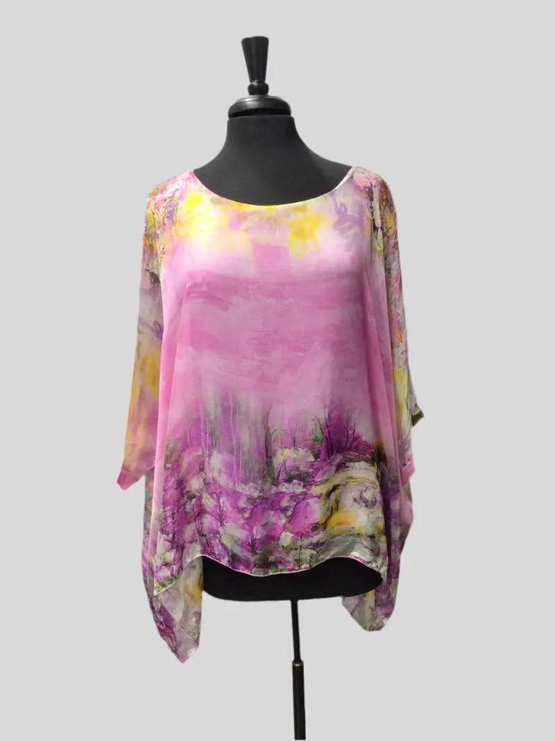 Italian Artistic Silk Mix Top