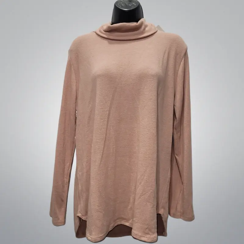 Italian Soft Pink Turtleneck Sweater