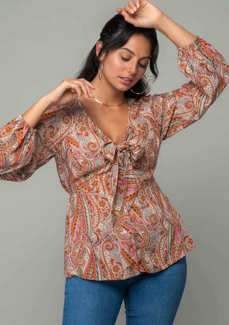 Ivy Tie Front Top