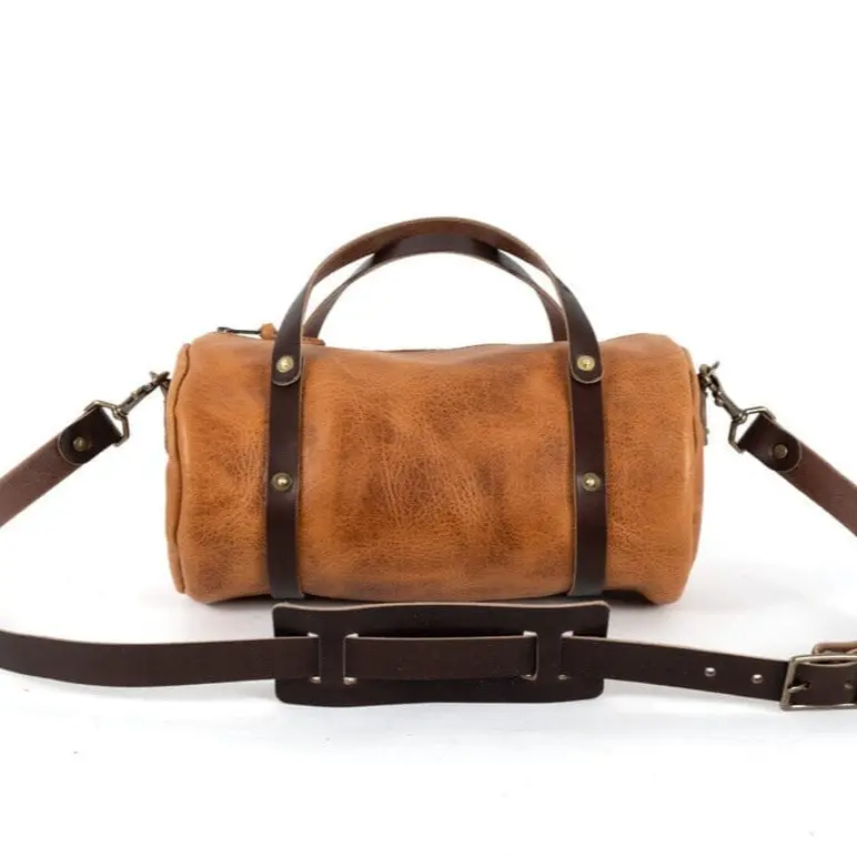 JANE LEATHER CROSSBODY - PEANUT BISON | MOCHA STRAPS